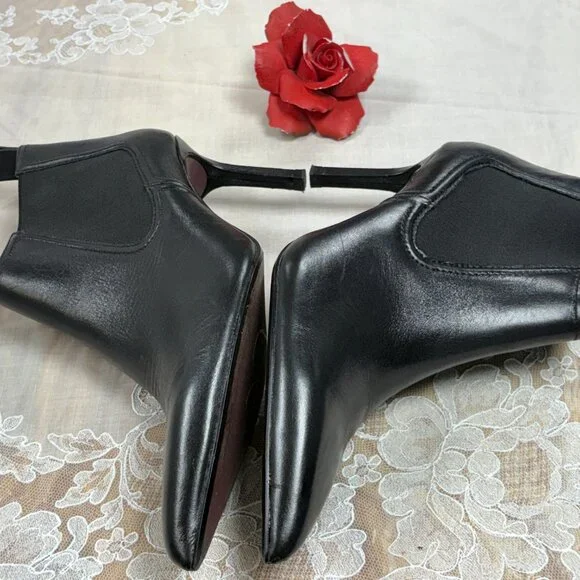 NEW-ZARA-Women black leather heel  Boots.Cambodia. - Picture 12 of 12